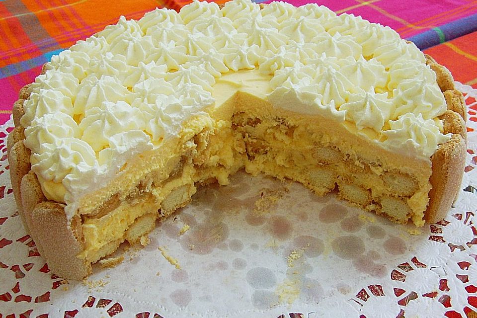 Eierlikörtorte mit Löffelbiskuit