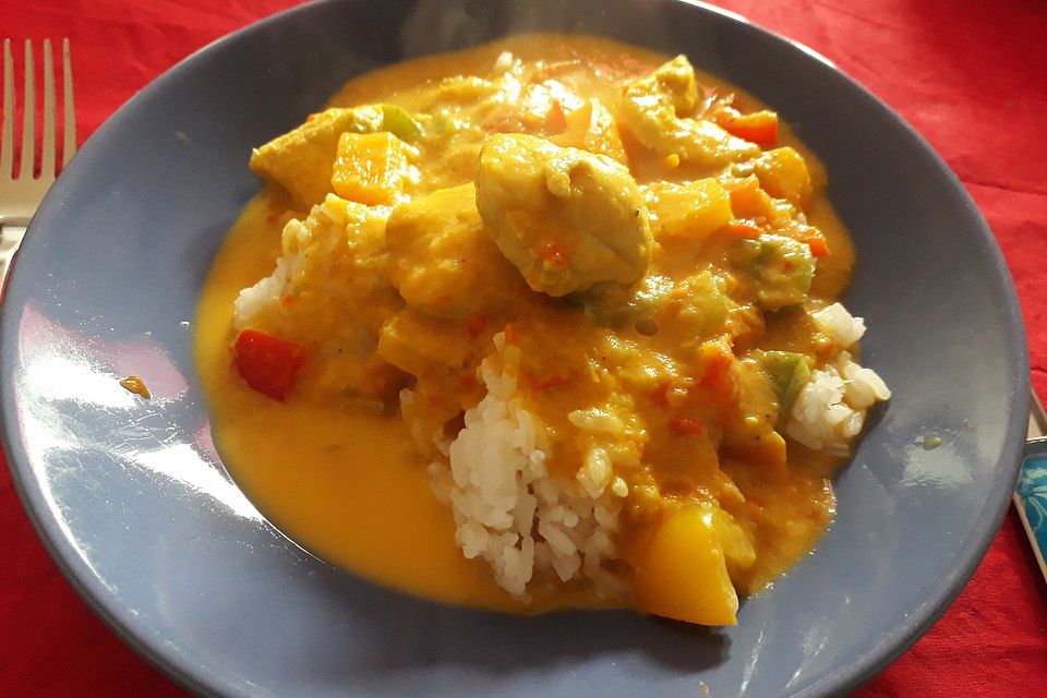 Hähnchen in Paprika Rahmsauce