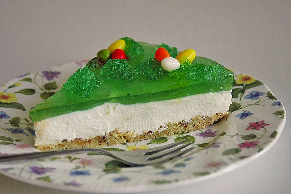 Quarktorte mit Waldmeister