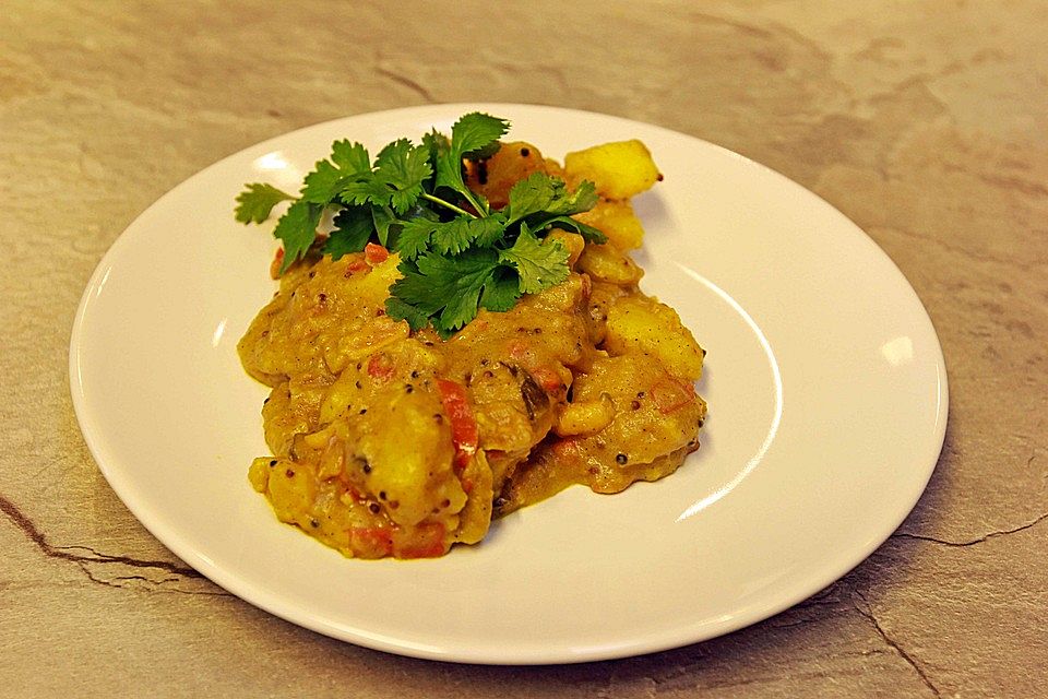 Kartoffel - Curry mit Erdnüssen