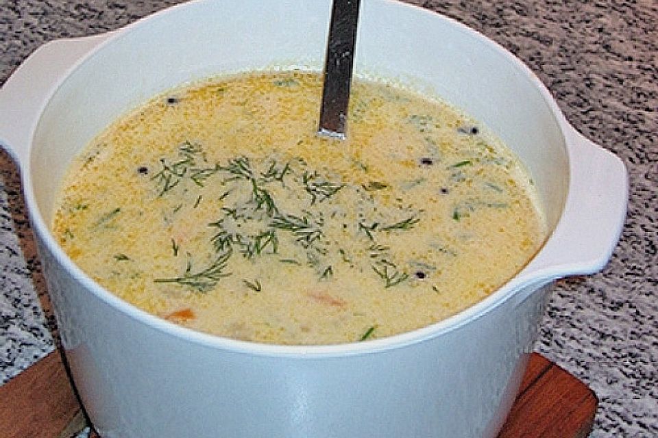 Finnische Lachssuppe