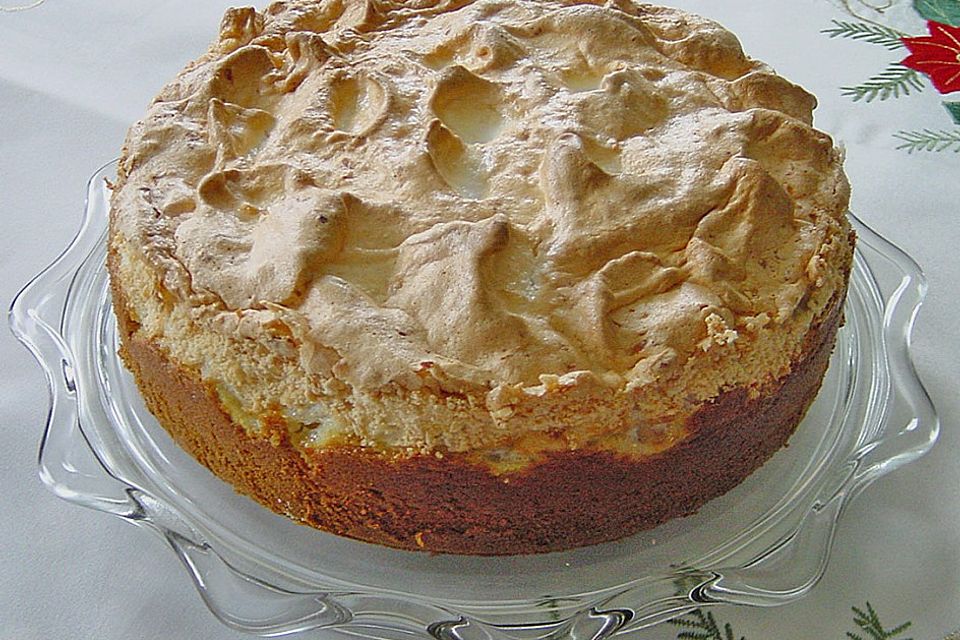 Apfelkuchen mit Kokosbaiser