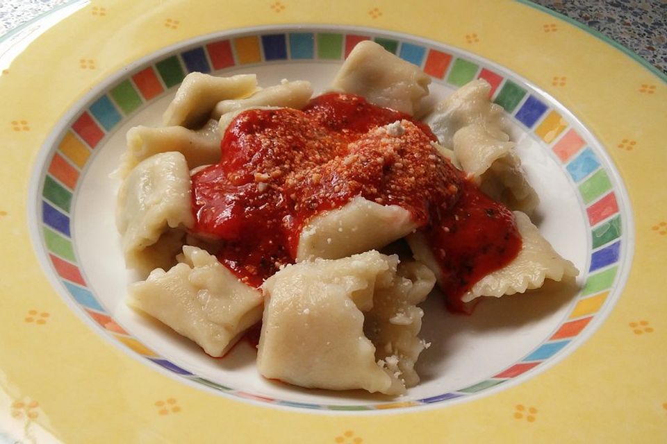 Gemüse - Pasta mit Tomatenrahmsauce