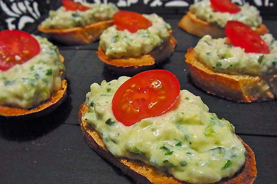 Crostini mit Zucchini - Püree