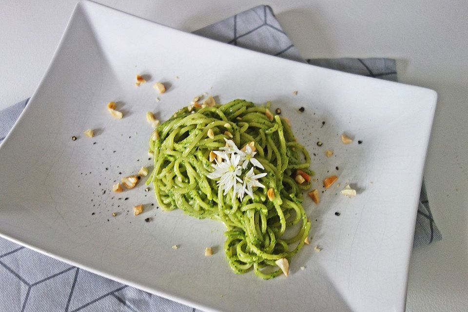 Spaghetti mit Pesto