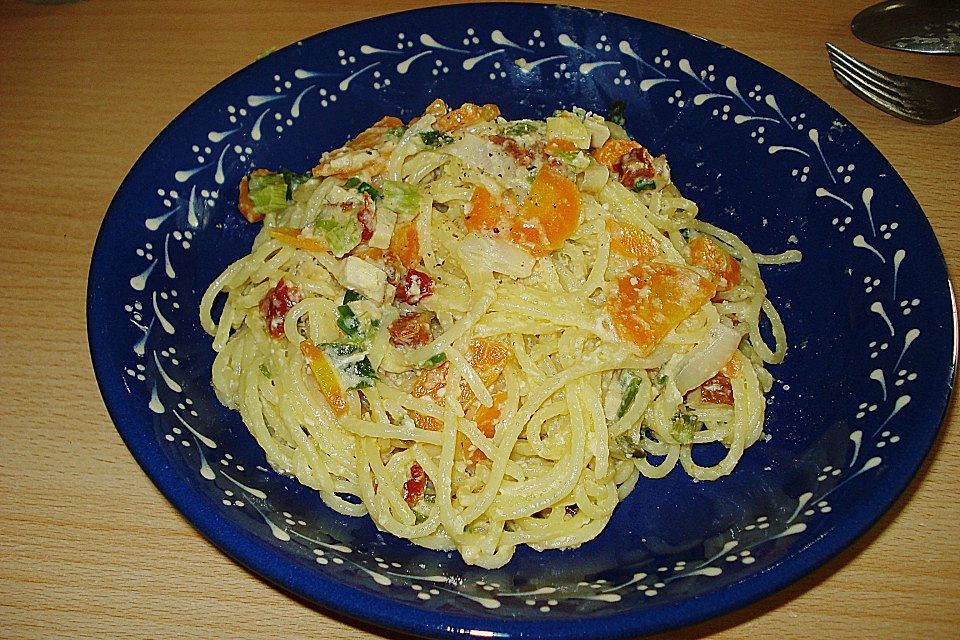 Vegetarische Spaghetti Carbonara