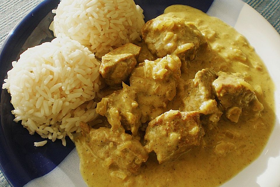 Kalbfleisch mit Curry