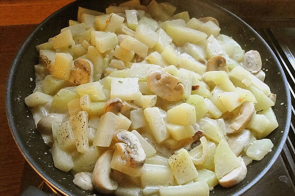 Chrissis Kohlrabi-Champignon-Pfanne