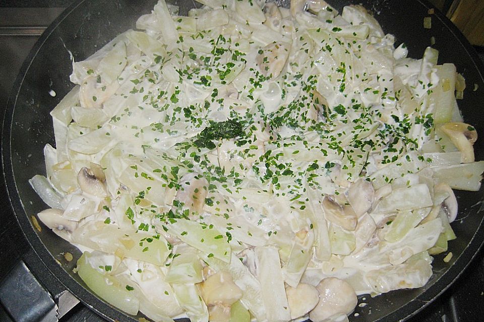 Chrissis Kohlrabi-Champignon-Pfanne