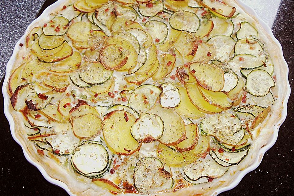 Kartoffel - Zucchini Quiche