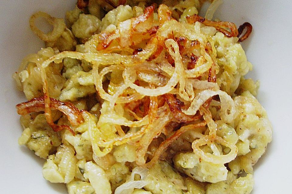 Allgäuer Käsespätzle mit Zwiebeln