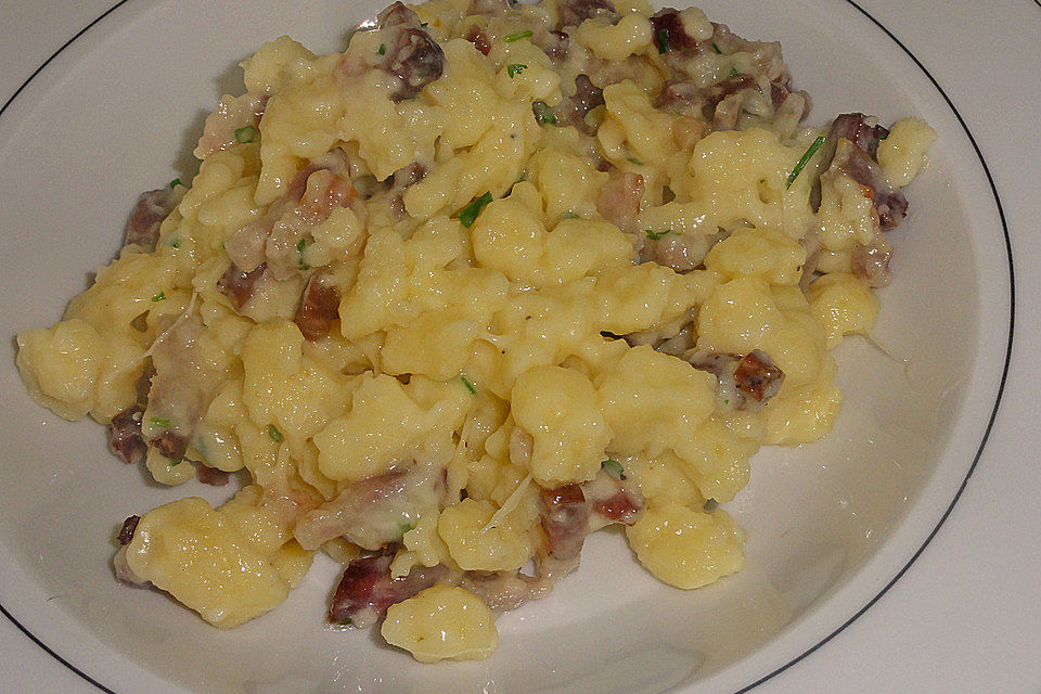 Allgäuer Käsespätzle mit Zwiebeln