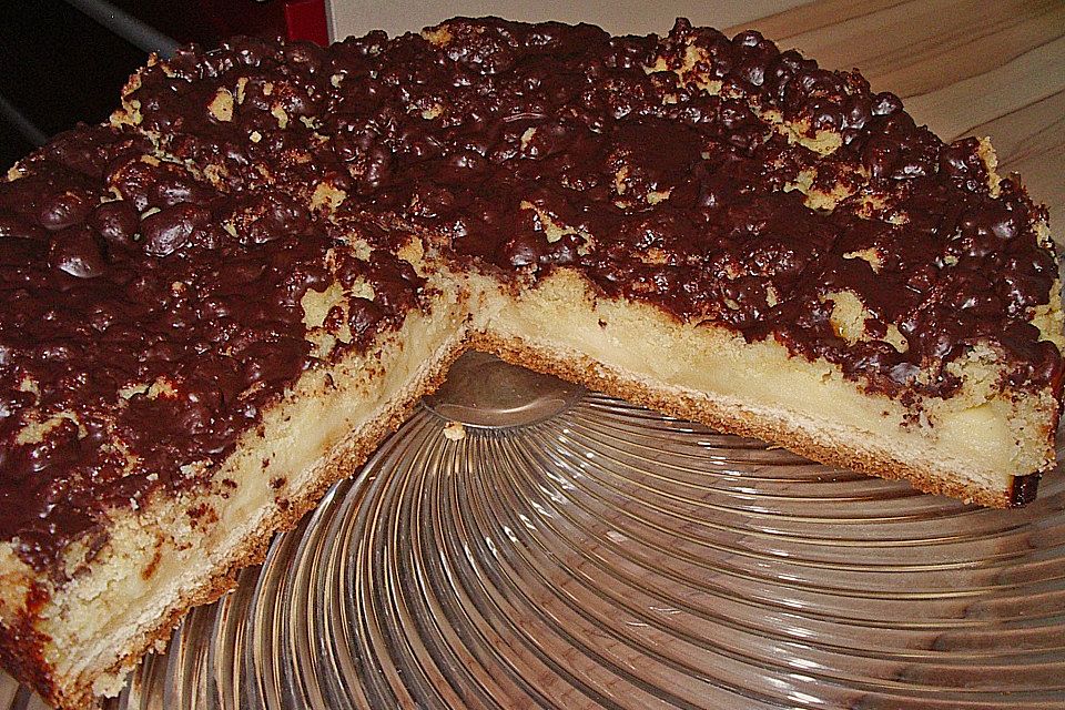 Streuselkuchen mit Pudding