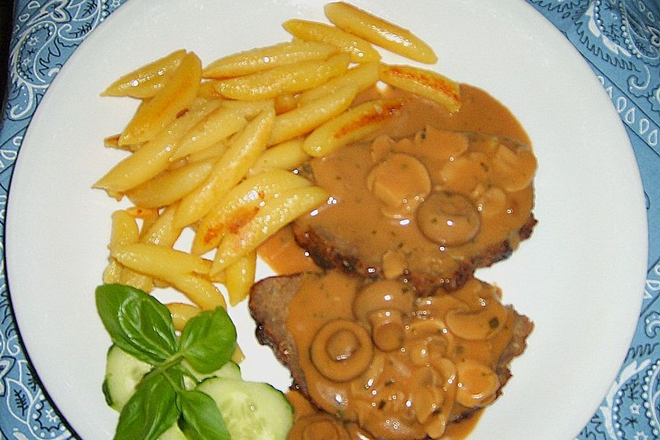 Rahmschnitzel mit Champignons