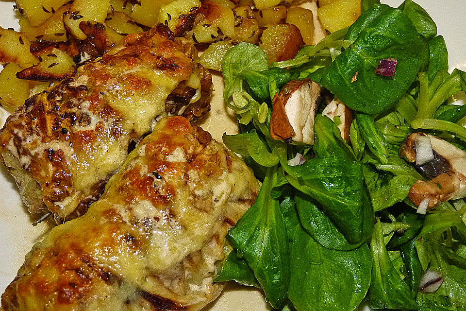 Feldsalat mit Champignons